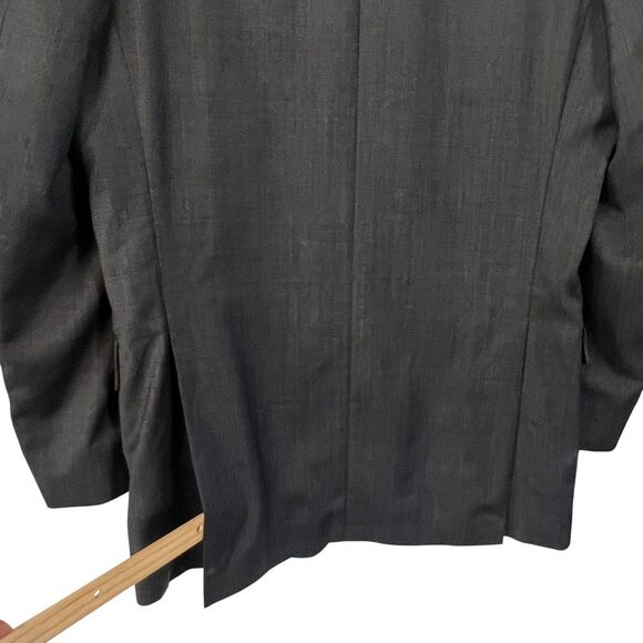 Ralph Lauren Blazer Coat Men's Size 40L Athletic Fit Wool Natural Gray - Picture 7 of 11